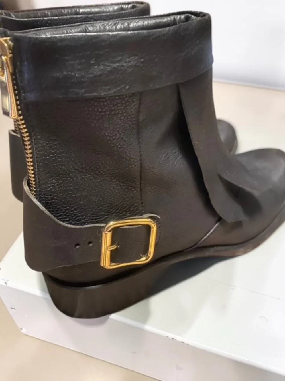 Rupert Sanderson Vrony Black Leather Fringe Boots [Size EU 38.5 / US 8.5]